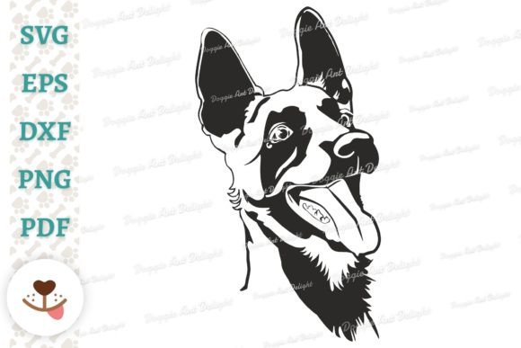 Belgian Malinois Puppy Dog Face Svg Png