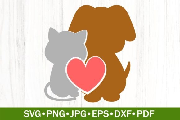 Cat Dog Friends SVG