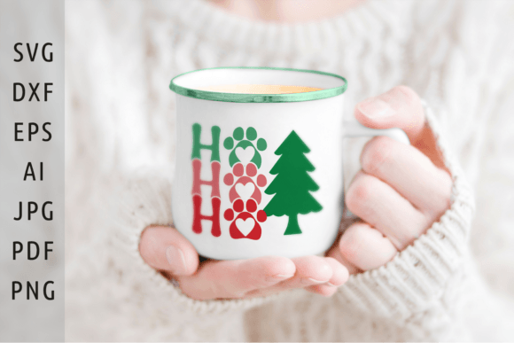 Christmas Dog Paws SVG: Ho Ho Ho SVG PNG