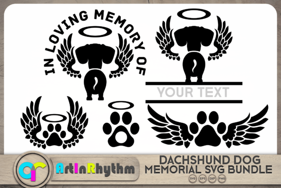 Dachshund Pet Dog Memorial SVG