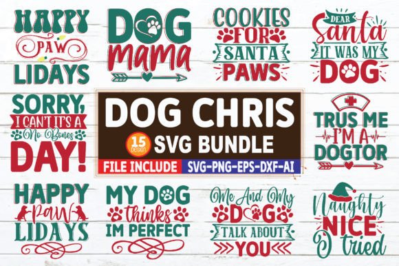 Dog Christmas SVG Bundle