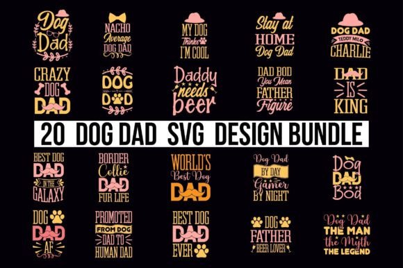Dog Dad SVG Bundle 20 Design