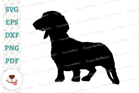 Doxie Dog Silhouette SVG, PNG, DXF, EPS, PDF