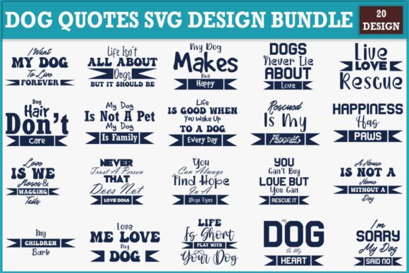 Embroidery Design Review: Dog Quotes Svg Design Bundle
