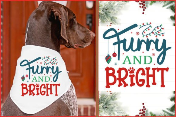 Furry and Bright Dog Bandana SVG Design