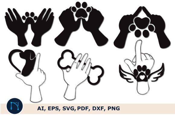 Laser Cut Dog Paw SVG Bundle