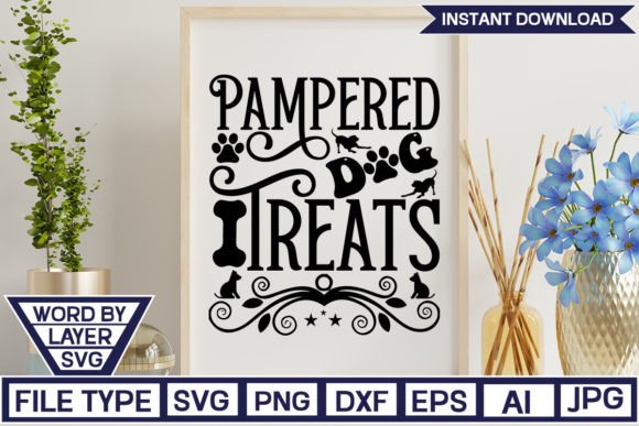 Pampered Dog Treats SVG Cut File