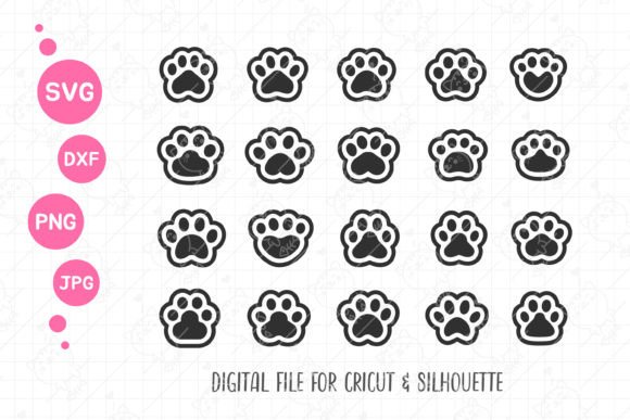 Paw SVG Bundle: Animal Paw Designs for Real Embroidery