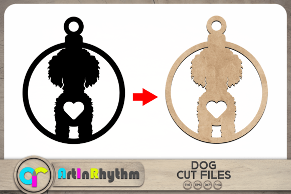 Poodle Golden Doodle Dog Keychain SVG