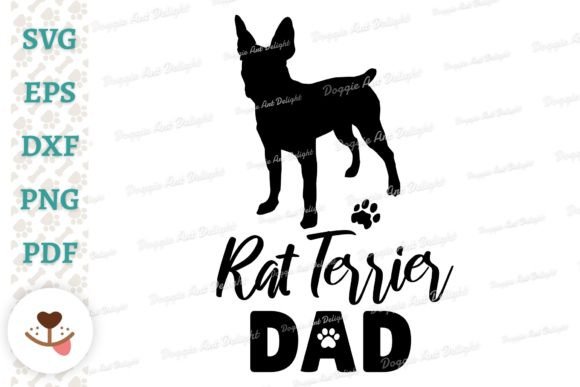 Rat Terrier Dad, Dog Dad Svg Png Dxf Eps