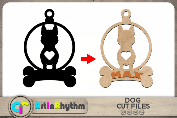 Siberian Husky Dog Keychain SVG