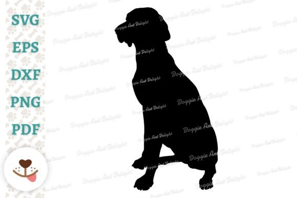 Sitting Vizsla Dog Silhouette Svg Png