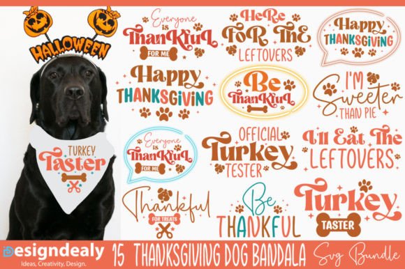 Thanksgiving Dog Bandala Svg Bundle