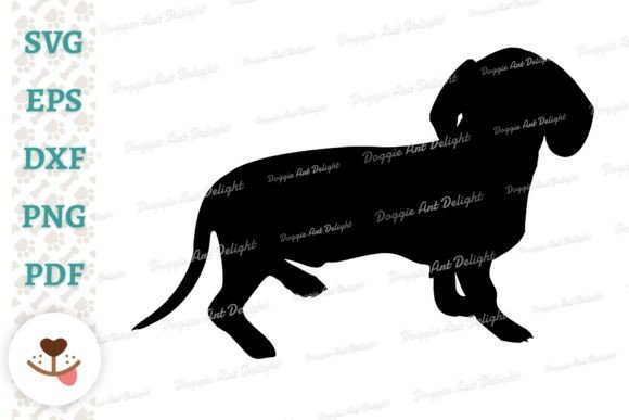 Wiener Dog Silhouette SVG PNG DXF EPS